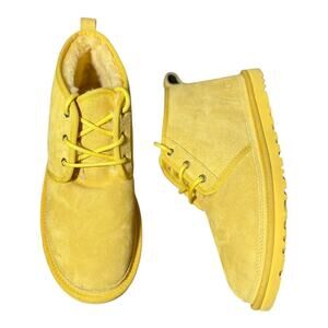 UGG NEUMEL SUEDE‎ SHEARLING WOOL BOOTS CORN YELLOW NWOT M 10 W 11